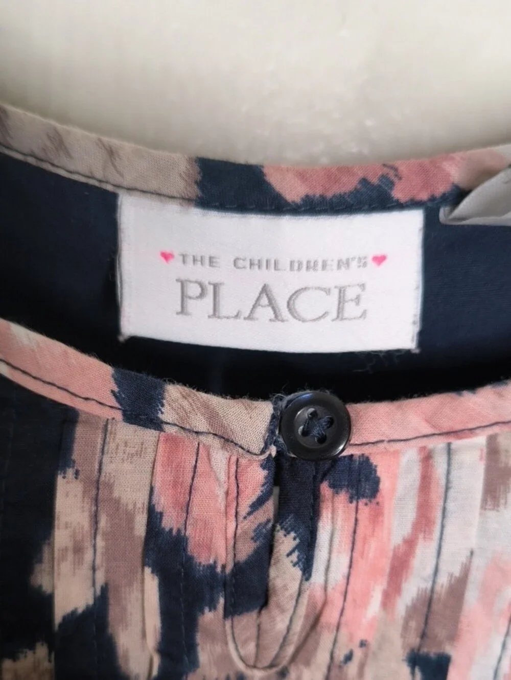 The Childrens Place Girls' Navy Floral Peplum Top - Pink & Blue